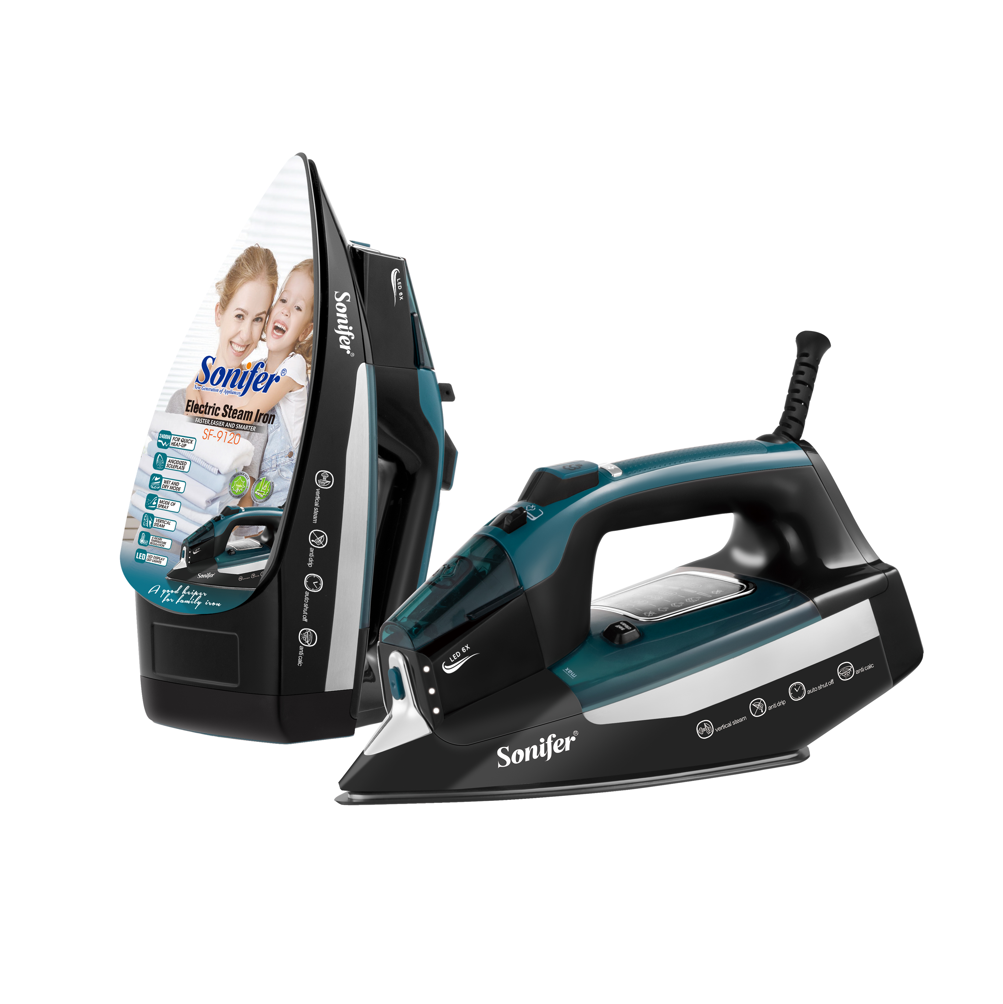 Sonifer SF-9120 Smart Buxarlı Ütü – Sensorlu LED Ekranlı
